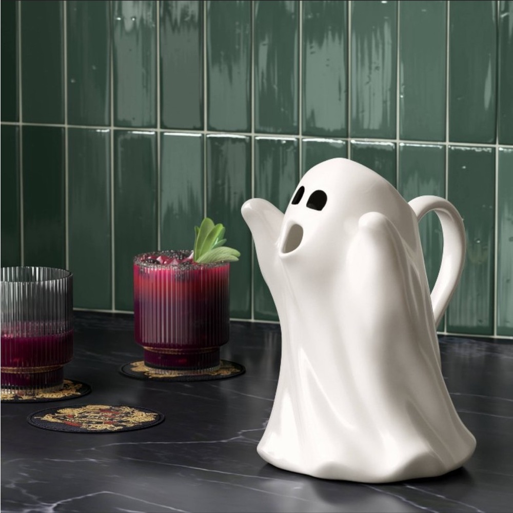 Halloween Stoneware Ghost Beverage Pitcher White - Threshold™ 1280m LAST ONE - Picture 4 of 8